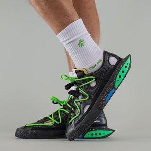 NEW Off-White Nike Blazer Low 77 Black Green 2022 (Size Men's 9) AUTHENTIC